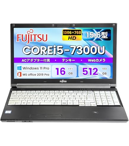 Amazon.co.jp: 【整備済み品】 富士通 ノートPC A577／15.6型 ／Win 11